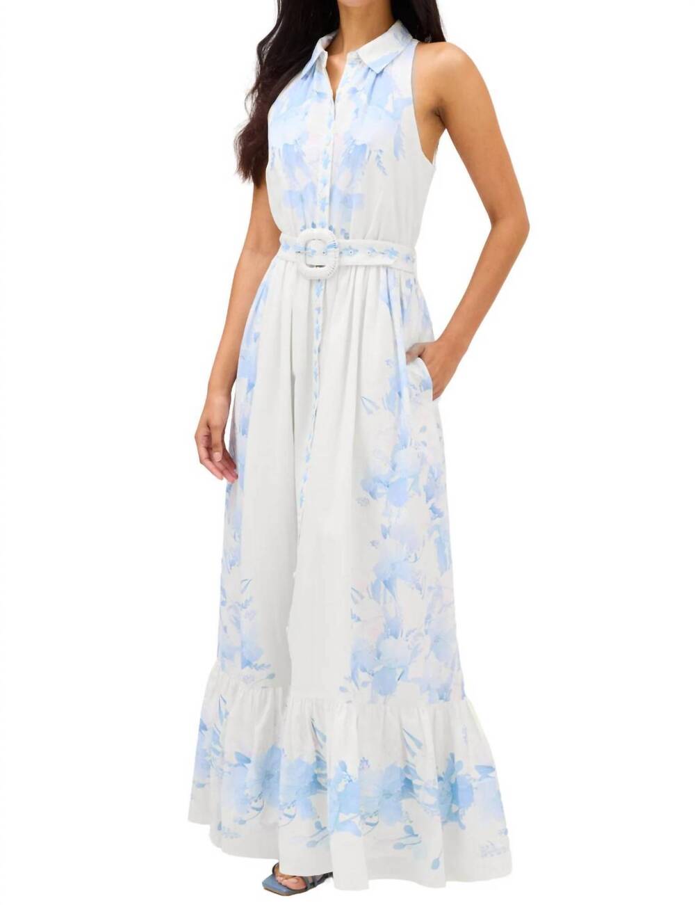 NEW ALLISON NEW YORK juniper maxi dress in iris